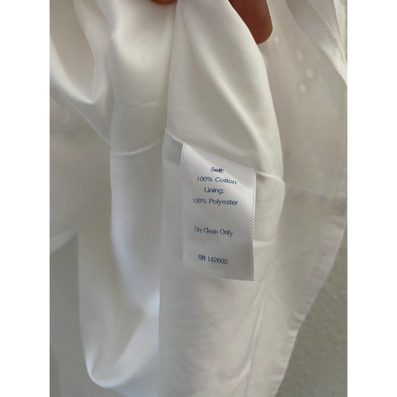 Sail to Sable pure White Eyelet Ruffle Shift Dress XL - Picture 4 of 4